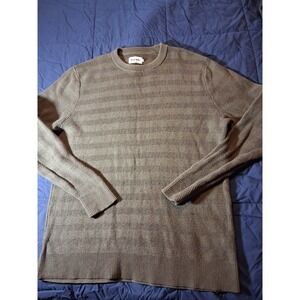 TAYLOR STITCH Mixed Stitch‎ Hugo Sweater 44 XL Olive Green Cotton Casual